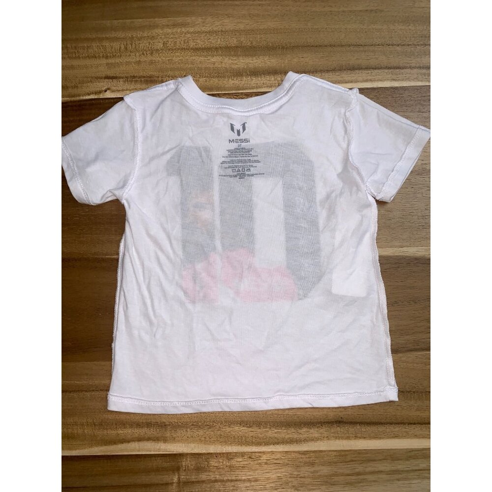 Lionel Messi Kids Toddlers T-Shirt White Greatest Of All Time Print Size 3T - Picture 5 of 10